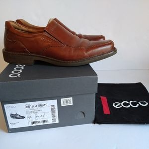 Ecco Windsor Brown Leather Slip-On Loafer Shoes  Men's US 10-10.5 EU 44